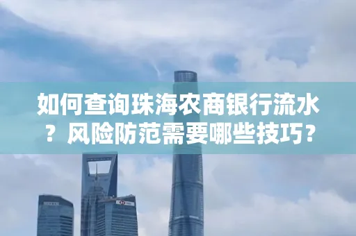 如何查询珠海农商银行流水?风险防范需要哪些技巧?