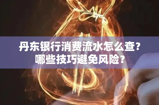 丹东银行消费流水怎么查?哪些技巧避免风险?